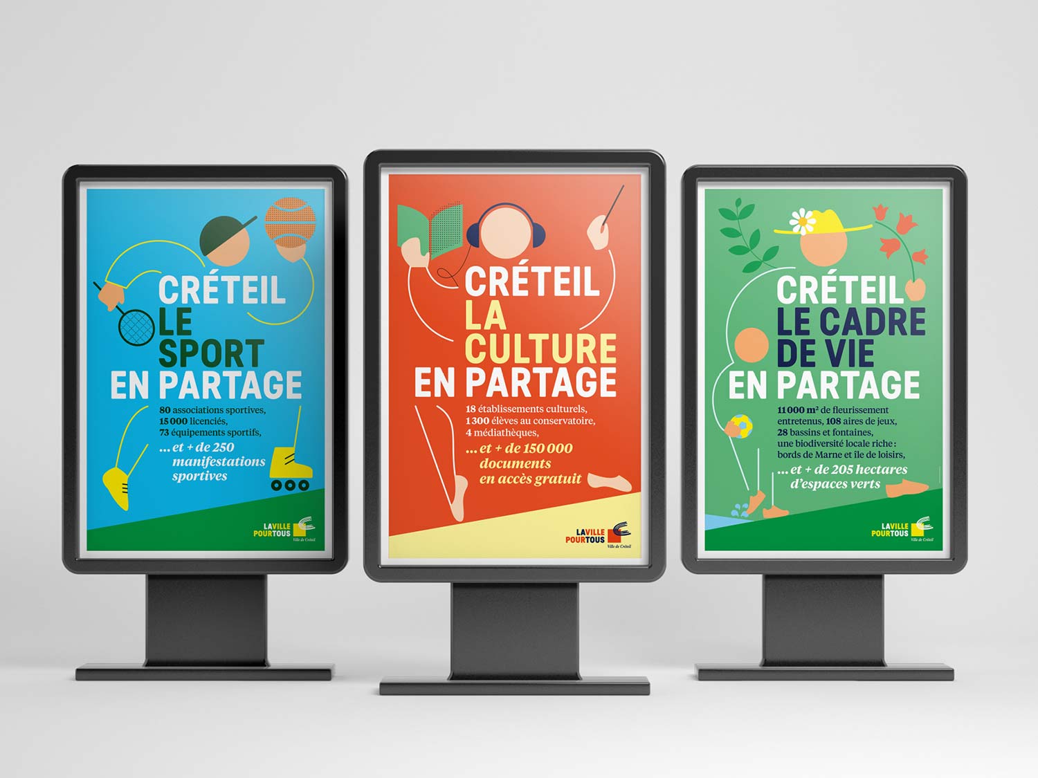 Conception graphique de la campagne Créteil.